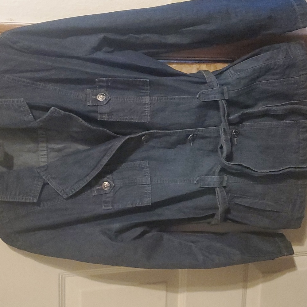 French Cuff denim blazer/ jacket - Picture 3 of 4